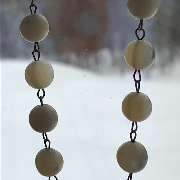 ANTIQUE MOP Beaded Necklace Opaline Translucent - Picture 8 of 8